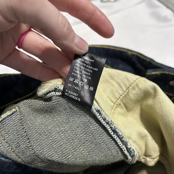 Flint and Tinder Jeans Mens 32x32 Blue Straight Fit Denim Stretch Classic Casual - Picture 5 of 9